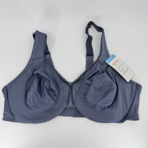 Warners Bra Signature Support Satin Underwire Size 42C Style 35002A Blue‎